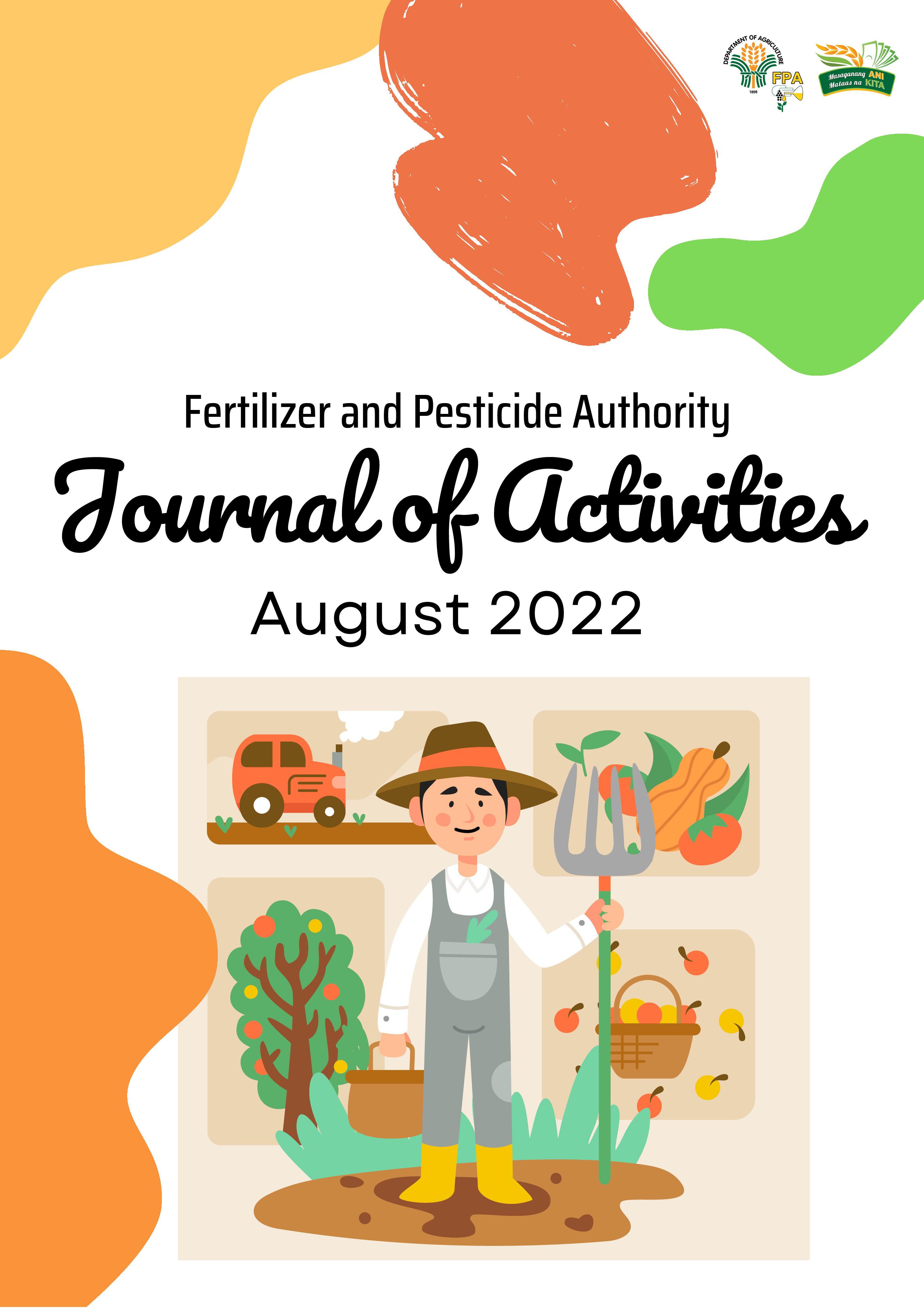 JOURNAL OF ACTIVITIES - August -2022